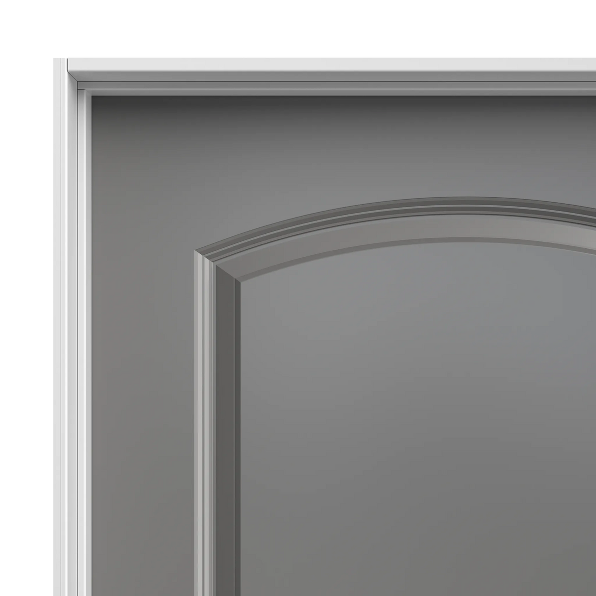 Masonite 30 in. x 80 in. Roman Primed Smooth 2-Panel Round Top Hollow Core Composite Interior Door Slab with Bore