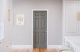 Masonite Traditional 28-in x 80-in 6-Panel Solid Core Primed Molded Composite Left Hand Single Prehung Interior Door