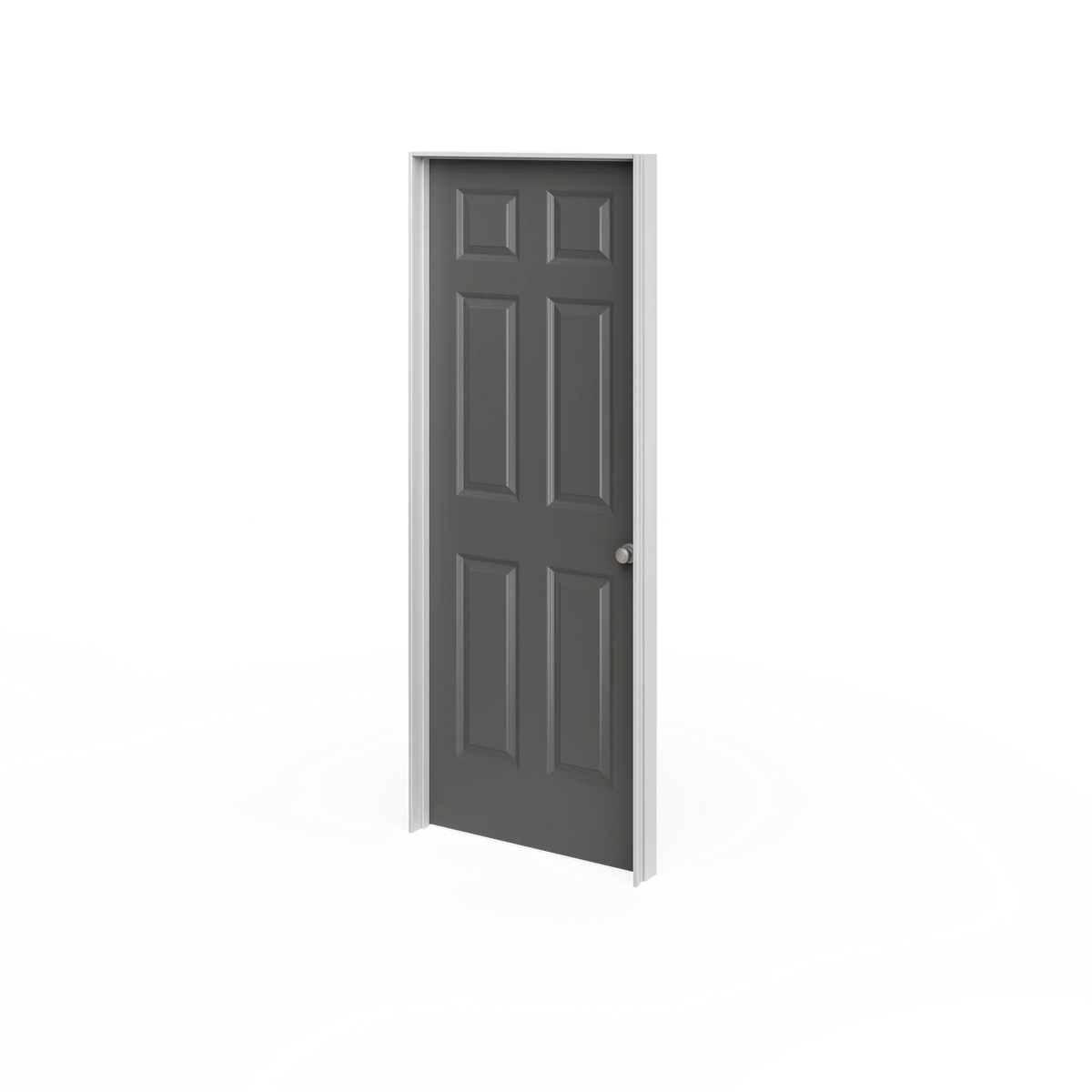 Masonite Traditional 28-in x 80-in 6-Panel Solid Core Primed Molded Composite Left Hand Single Prehung Interior Door