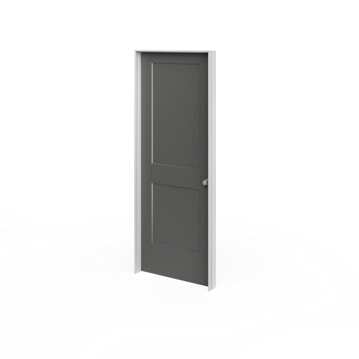 Masonite 30 in. x 80 in. Primed 2-Panel Square Hollow Core Composite Interior Door Slab with Bore