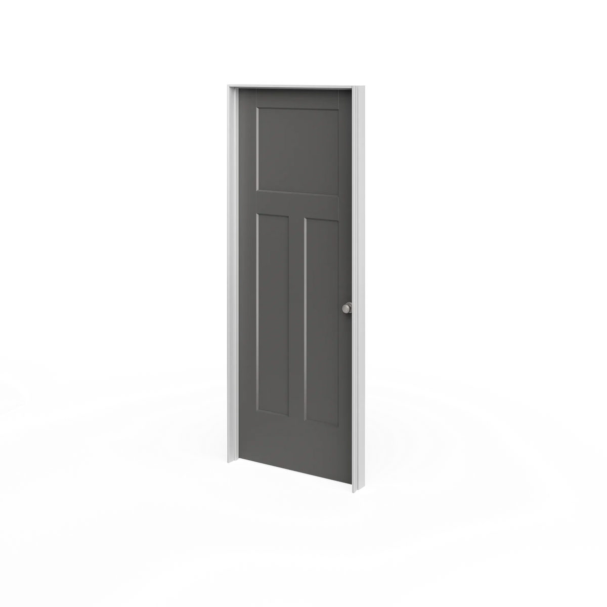 Masonite Winslow 28-in x 80-in 3-Panel Craftsman Solid Core Molded Composite Right-Hand Single Prehung Interior Door