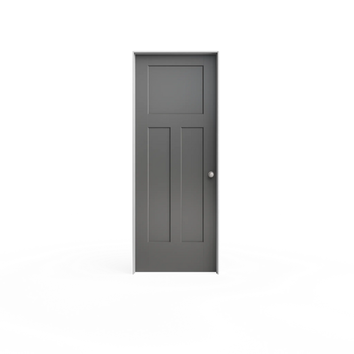 30 in. x 80 in. Masonite Winslow Primed 3-Panel Solid Core Composite Interior Door Slab