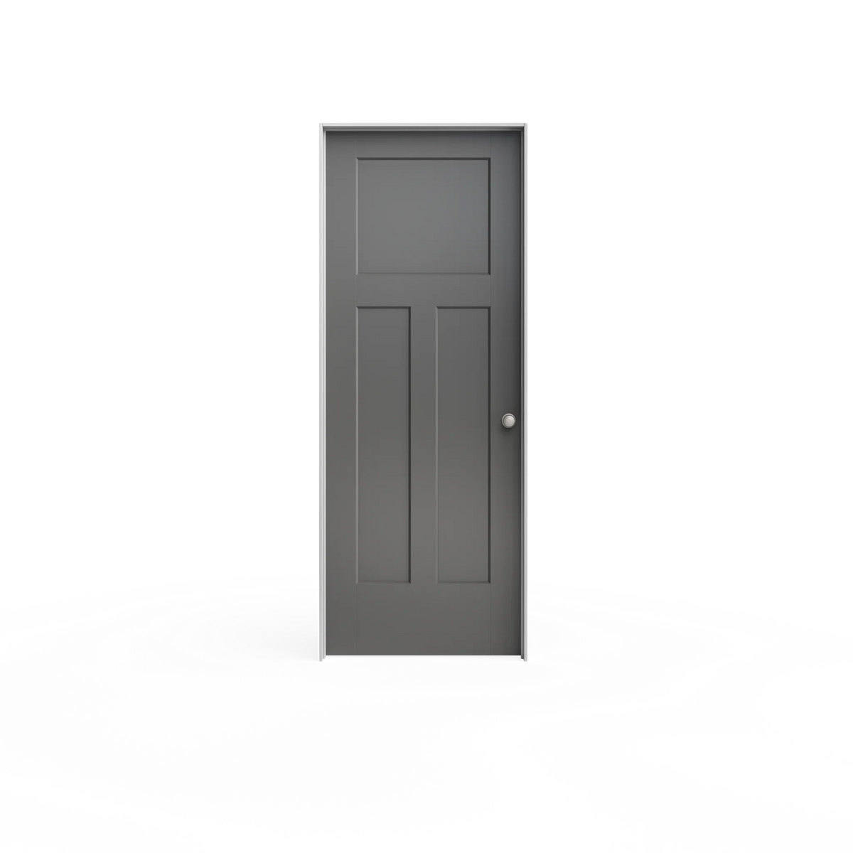 Masonite Winslow 28-in x 80-in 3-Panel Craftsman Solid Core Molded Composite Left-Hand Single Prehung Interior Door