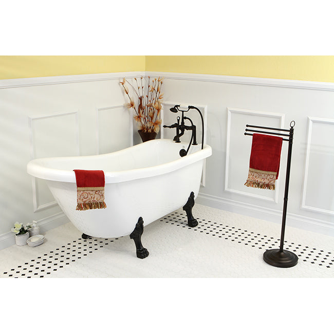 Elements of Design DS2025 Freestanding Towel Rack, Oil-Rubbed Bronze – 3 Swivel Bars