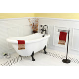Elements of Design DS2025 Freestanding Towel Rack, Oil-Rubbed Bronze – 3 Swivel Bars