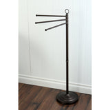 Elements of Design DS2025 Freestanding Towel Rack, Oil-Rubbed Bronze – 3 Swivel Bars