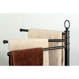 Elements of Design DS2025 Freestanding Towel Rack, Oil-Rubbed Bronze – 3 Swivel Bars