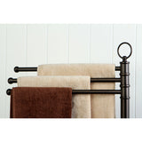 Elements of Design DS2025 Freestanding Towel Rack, Oil-Rubbed Bronze – 3 Swivel Bars