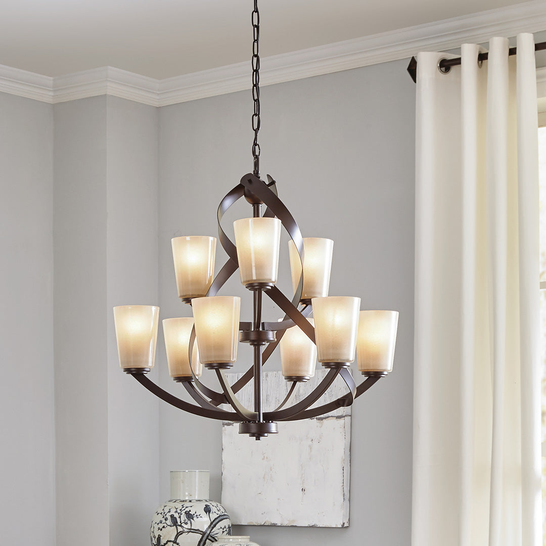 Kichler Layla 9-Light Brushed Nickel Modern/Contemporary Chandelier