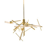 DLSS Lighting Dlss New Restaurant Gold LED Glass Tube Pendant Lighting