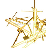 DLSS Lighting Dlss New Restaurant Gold LED Glass Tube Pendant Lighting