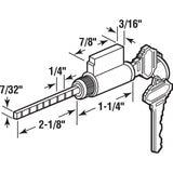 Cylinder Lock, 1-1/4 in., Schlage Shaped Keys