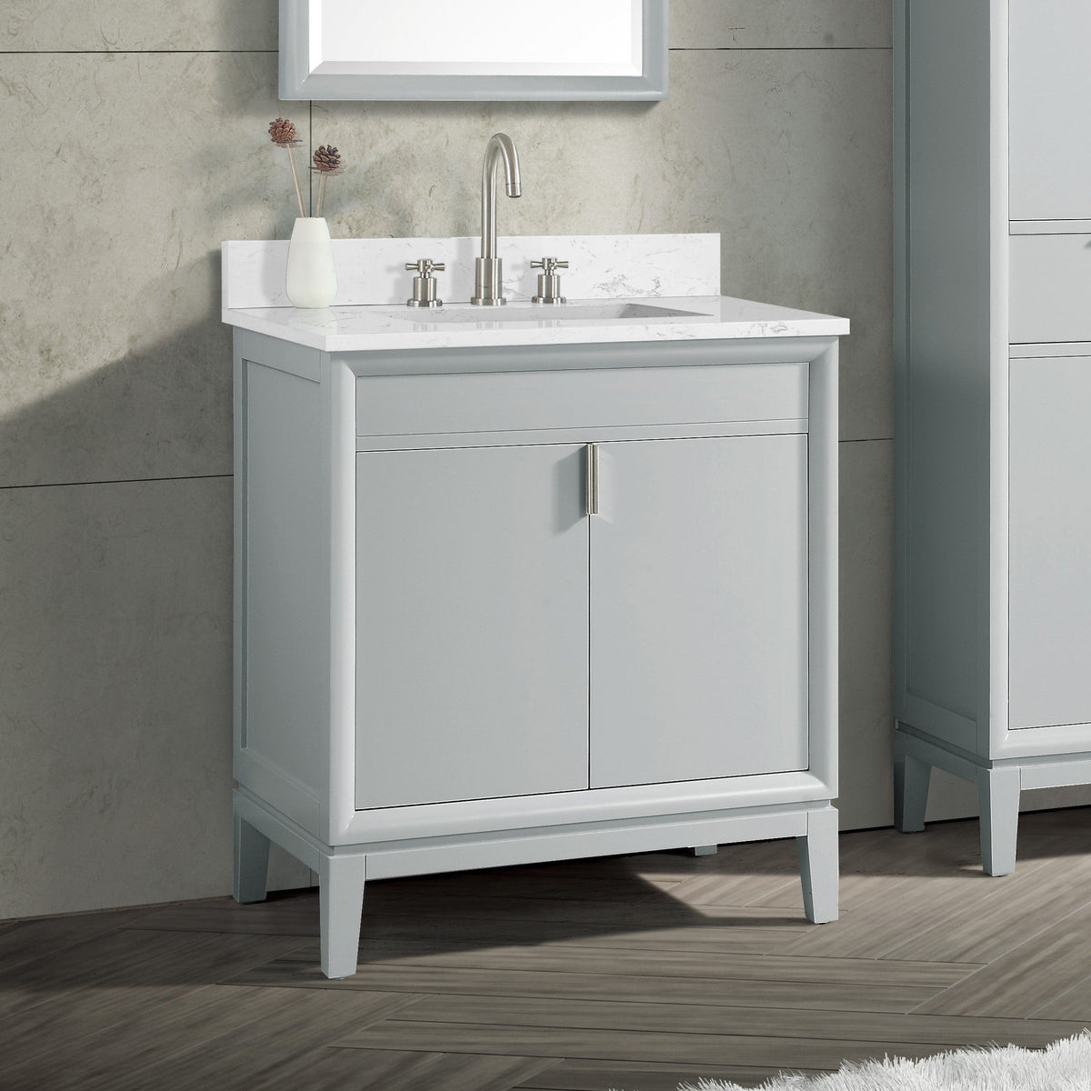 Avanity Emma 30-in Dove Gray Bathroom Vanity Cabinet