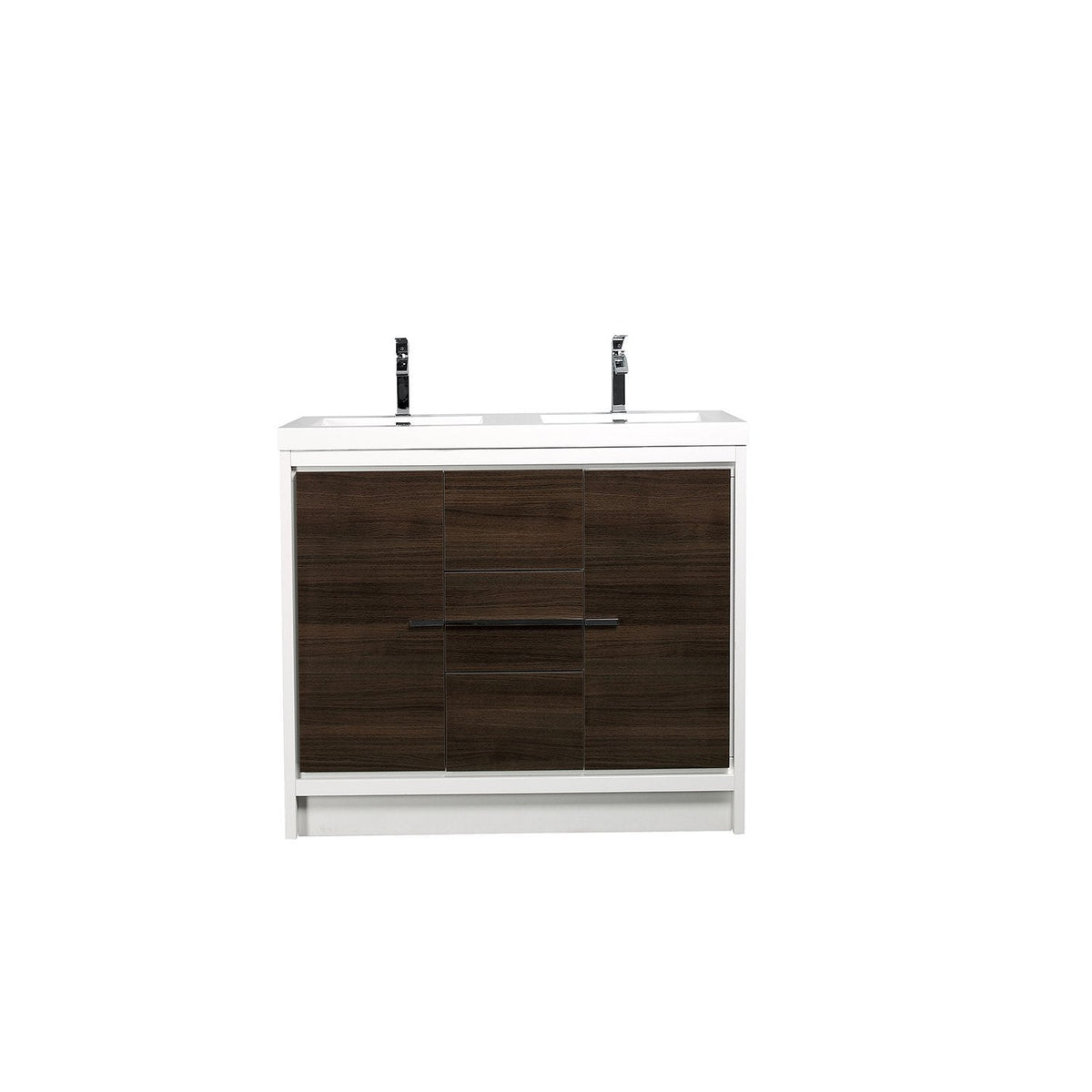 Eviva Grace 60 in. W x 20 in. D x 36 in. H Double Bathroom Vanity in White with White Acrylic Top with White Sinks