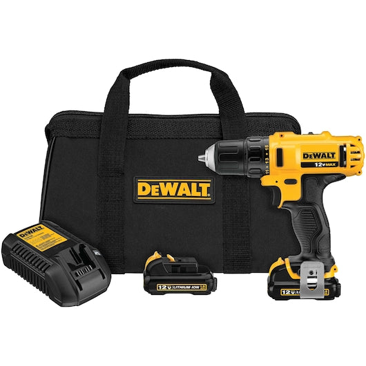 DEWALT 12V MAX 3/8-in Cordless Drill/Driver Kit (DCD710S2)