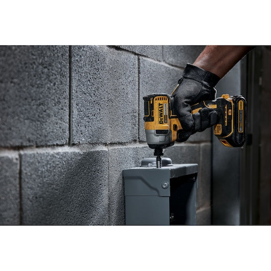 DEWALT 20-Volt MAX 1/4-in Variable Speed Brushless Cordless Impact Driver Kit (1 Battery Included)
