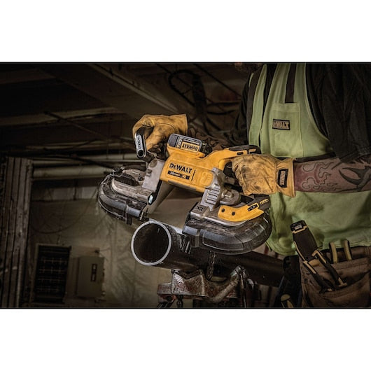 DEWALT 20-Volt MAX Lithium Ion Cordless Deep Cut Band Saw (Tool Only) with Bonus XR 5Ah Battery Pack