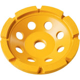 DEWALT 4 in. Single-Row Diamond Cup Grinding Wheel, 5/8 in.-11 Arbor (DW4770)
