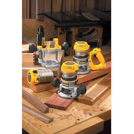 DEWALT 12 Amp Corded 2-1/4 HP Electronic Variable Speed Fixed Base Router with Soft Start (DW618)