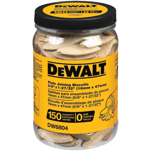DEWALT Plate Joining Biscuits, Size 0, 150-Pack (DW6804)