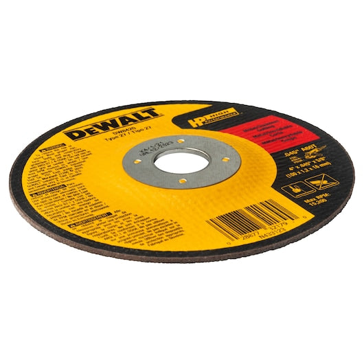 DEWALT HP Aluminum Oxide 5-in Multi-Grade Cut-Off Wheel, Type 27