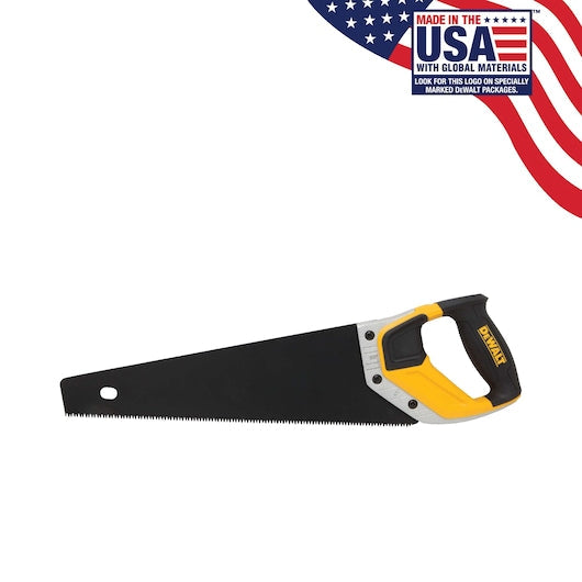 DEWALT 15 in. Hand Saw with Aluminum Handle, ToughCoat Low-Friction Blade