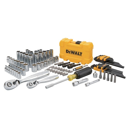 DEWALT 1/4 in. & 3/8 in. Drive Polished Chrome Mechanics Tool Set, 108-Piece (DWMT73801)