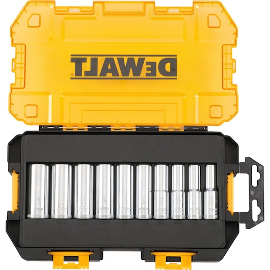DEWALT 1/2 in. Drive Deep Socket Set (10-Piece)