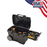 DEWALT 25 in. 15-Gallon Mobile Tool Box, Telescopic Handle, 7 in. Wheels