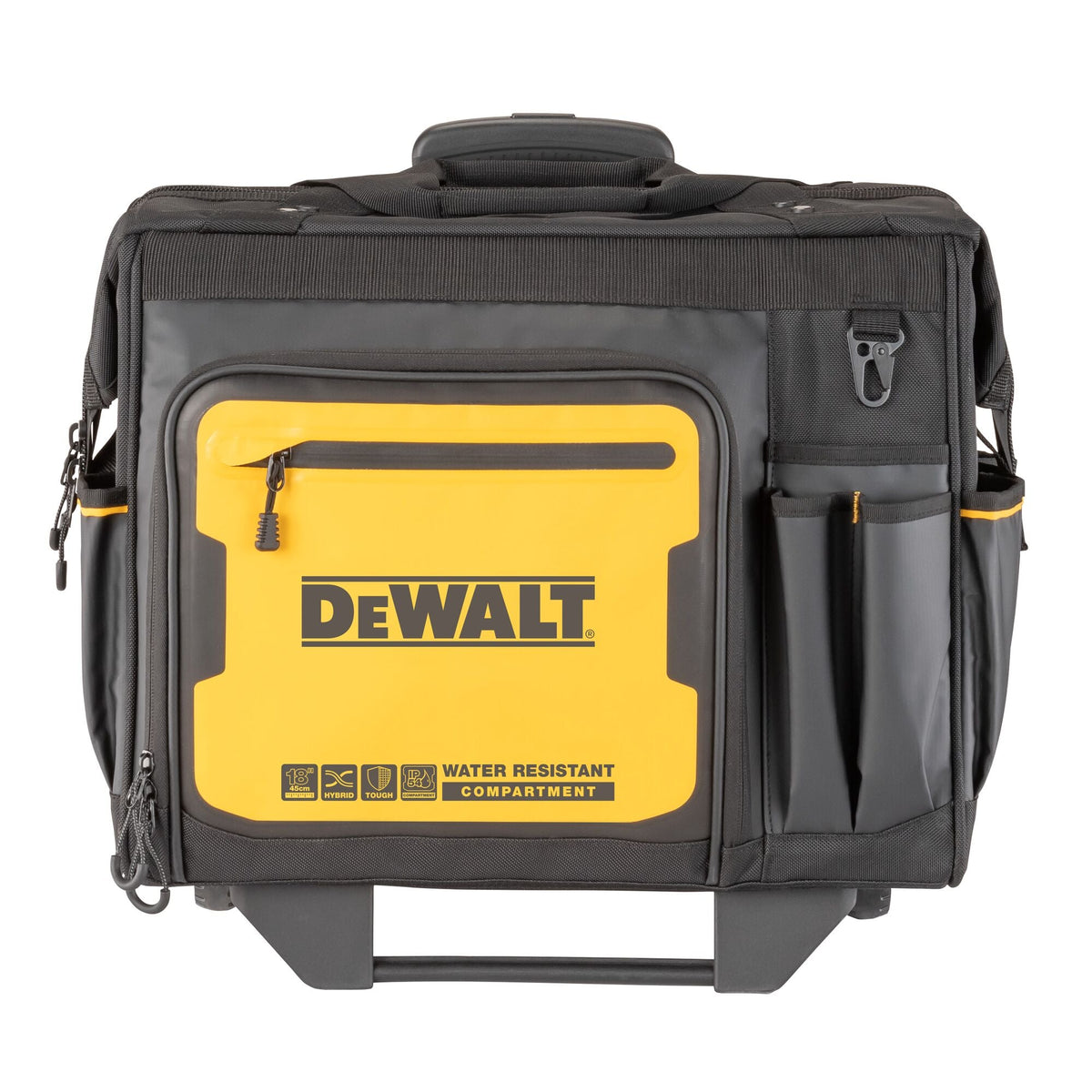 DEWALT Black/Yellow Polyester 12.125-in Zippered Rolling Tool Roll