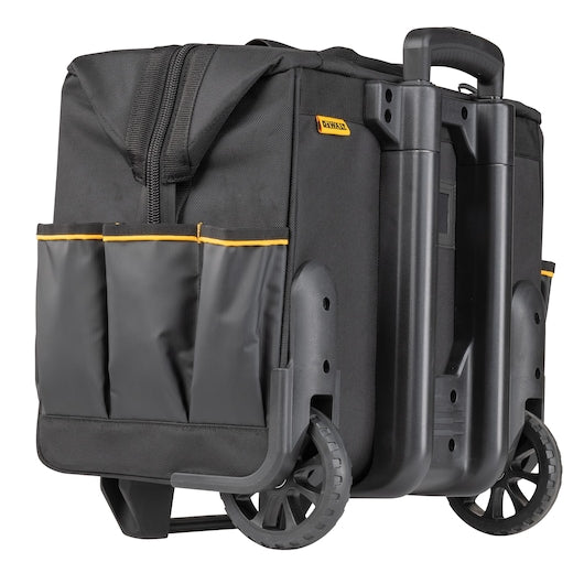 DEWALT Black/Yellow Polyester 12.125-in Zippered Rolling Tool Roll