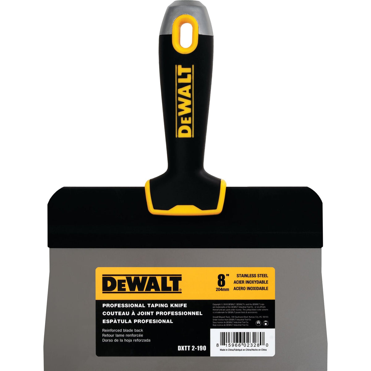 DEWALT 16 in. Stainless Steel Big Back Taping Knife with Soft Grip Handle