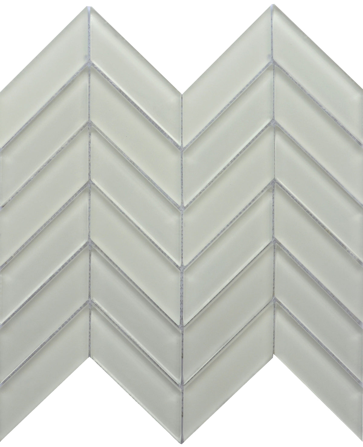 Emser Edge Chevron Glass Mosaic Tile, Cream – 10-Pack (10 in. x 12 in. sheets)