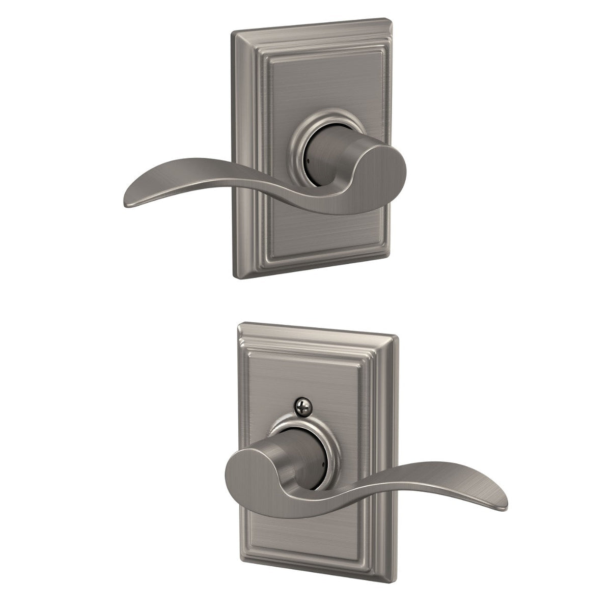 Schlage Accent Satin Nickel Passage Hall/Closet Door Lever with Addison Trim