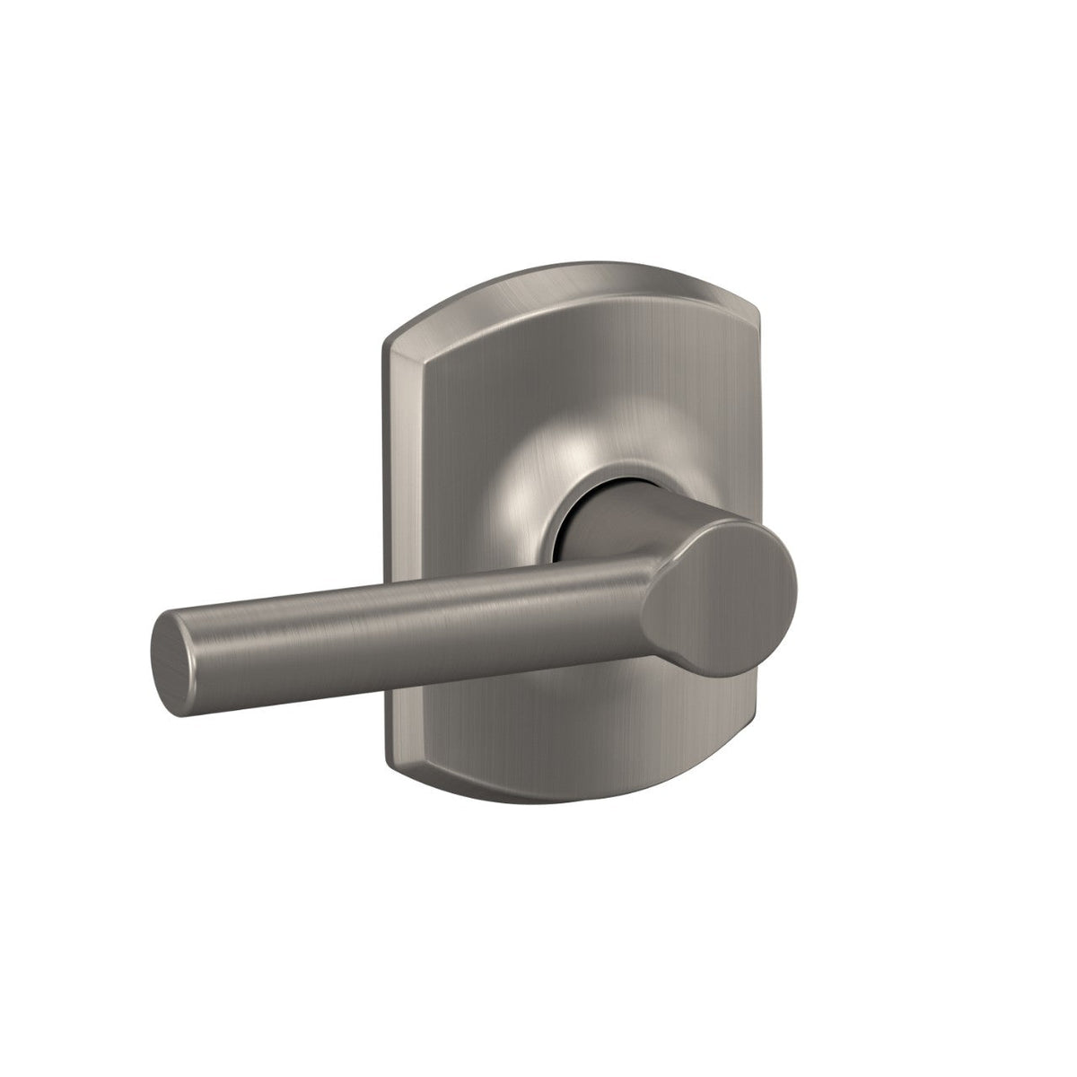 Schlage Broadway Matte Black Passage Hall/Closet Door Lever with Greenwich Trim