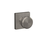 Schlage Bowery Matte Black Passage Hall/Closet Door Knob with Collins Trim