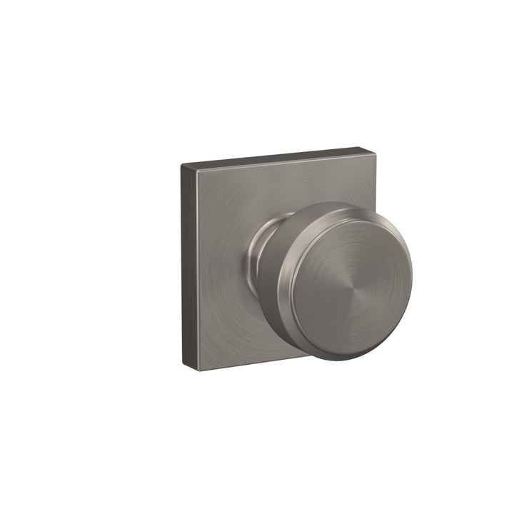 Schlage Bowery Matte Black Passage Hall/Closet Door Knob with Collins Trim