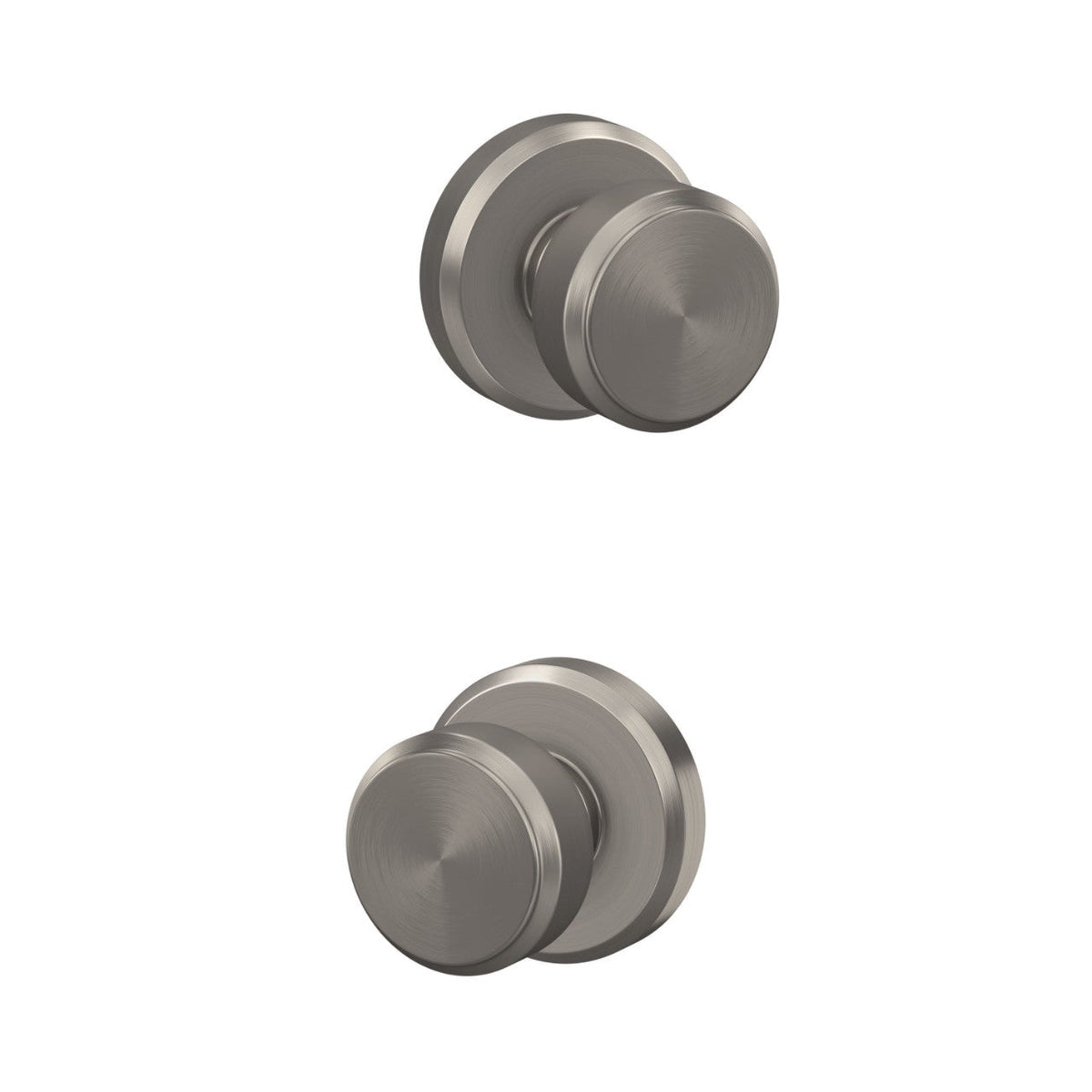 Schlage Bowery Matte Black Passage Hall/Closet Door Knob with Greyson Trim
