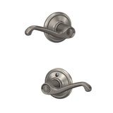 Schlage Flair Satin Nickel Passage Lockset, ANSI Grade 2, 1-3/4 in