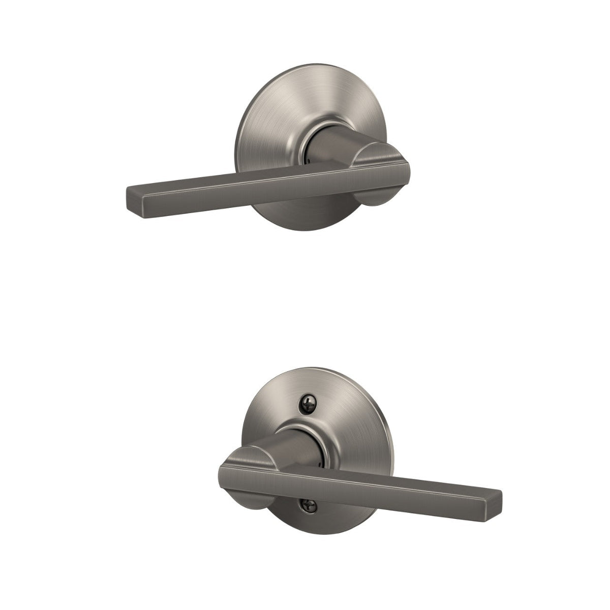 Schlage Latitude Satin Nickel Passage Hall/Closet Door Lever, 4-Pack