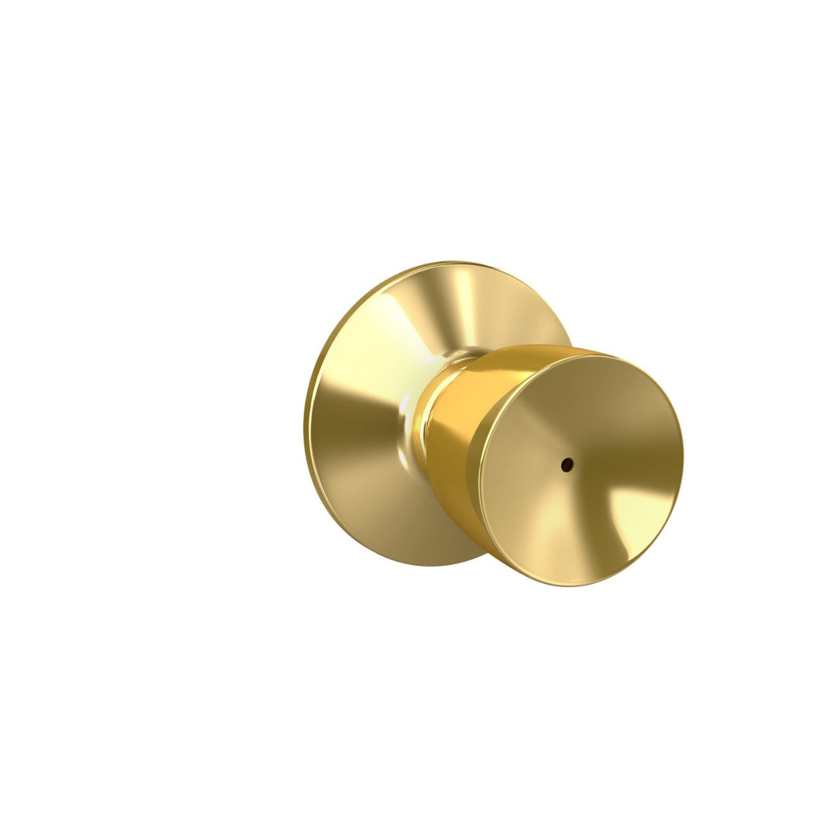 Schlage Bell Bright Brass Privacy Lockset, ANSI Grade 2, 1-3/4 in.