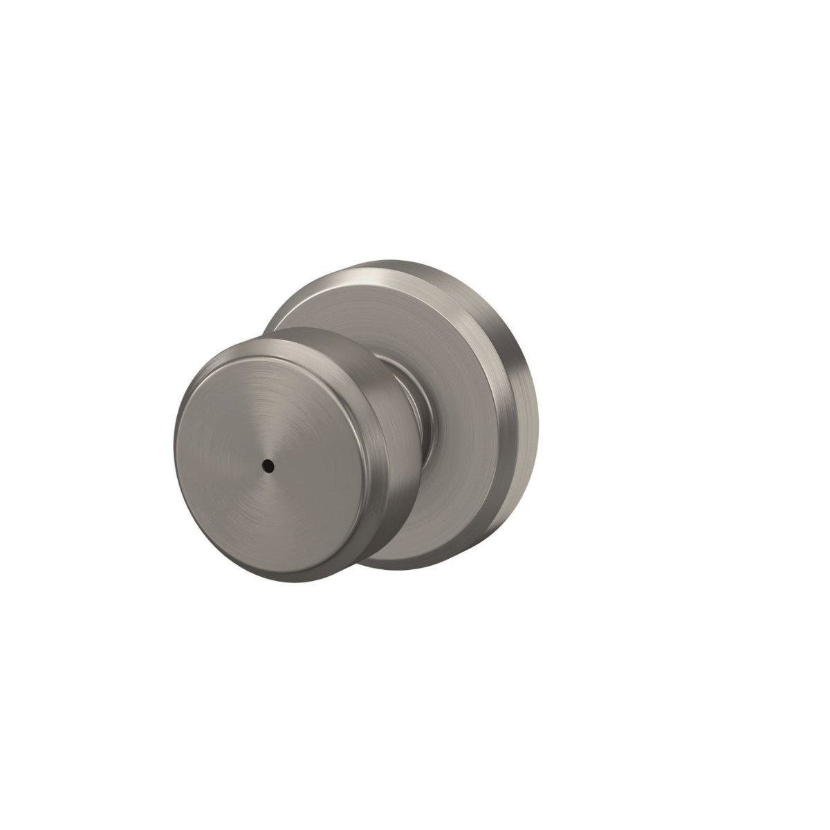 Schlage Bowery Matte Black Privacy Bed/Bath Door Knob with Greyson Trim