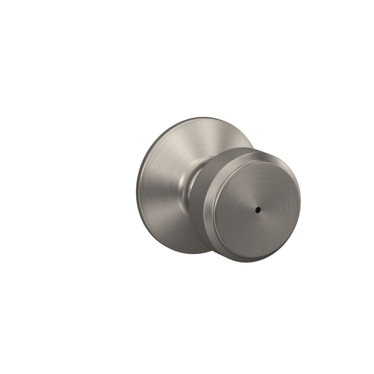 Schlage Bowery Satin Nickel Bed & Bath Privacy Knob, Right or Left Handed