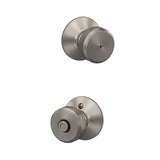 Schlage Bowery Privacy Bed/Bath Door Knob – Matte Black