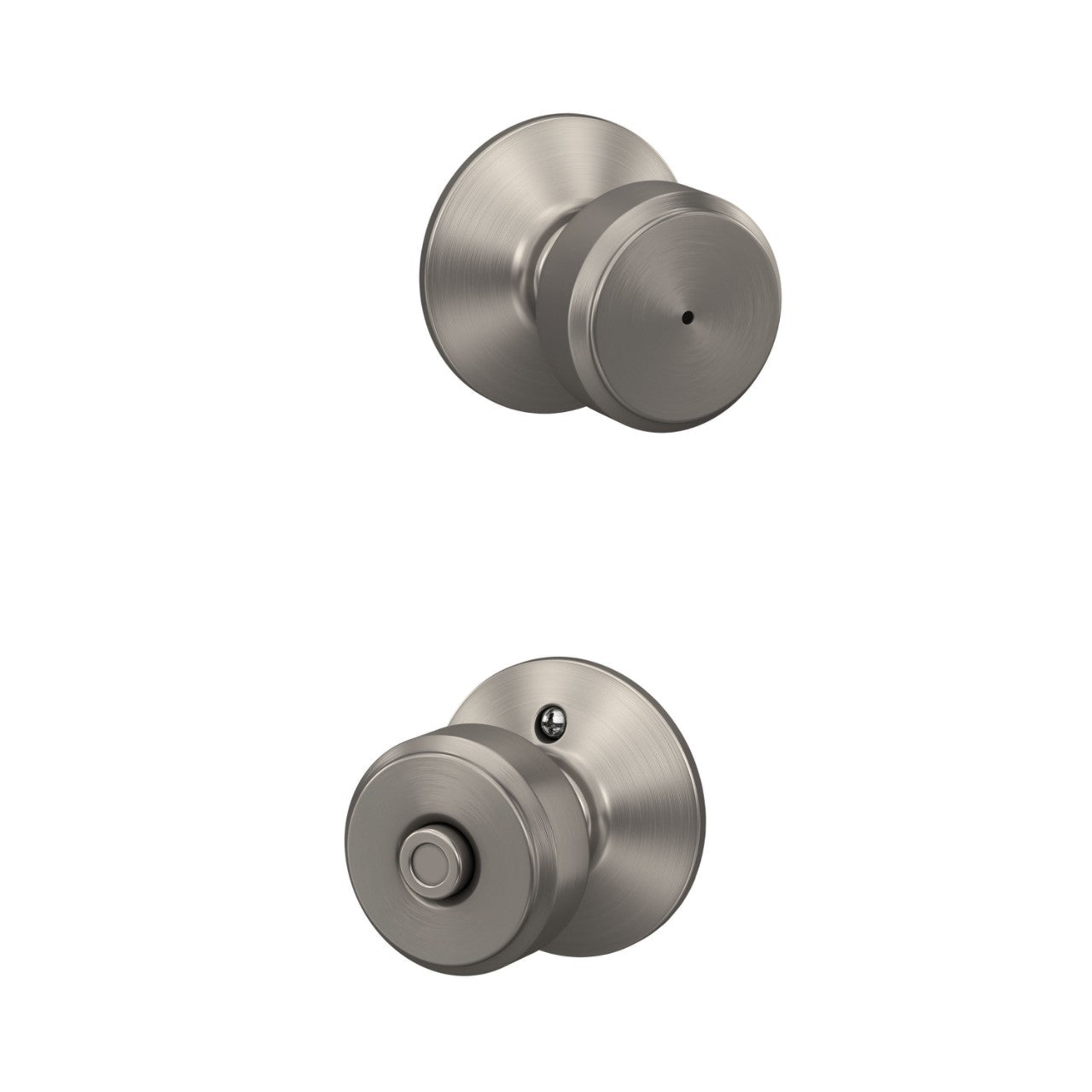 Schlage Bowery Matte Black Bed & Bath Privacy Knob, Right or Left Handed