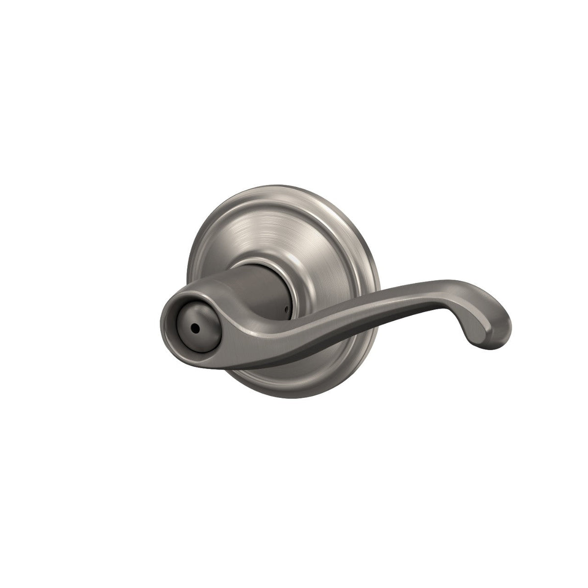 Schlage Flair Satin Nickel Privacy Lockset, ANSI Grade 2, 1-3/4 in.