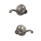 Schlage Flair Bright Brass Privacy Bed/Bath Door Lever