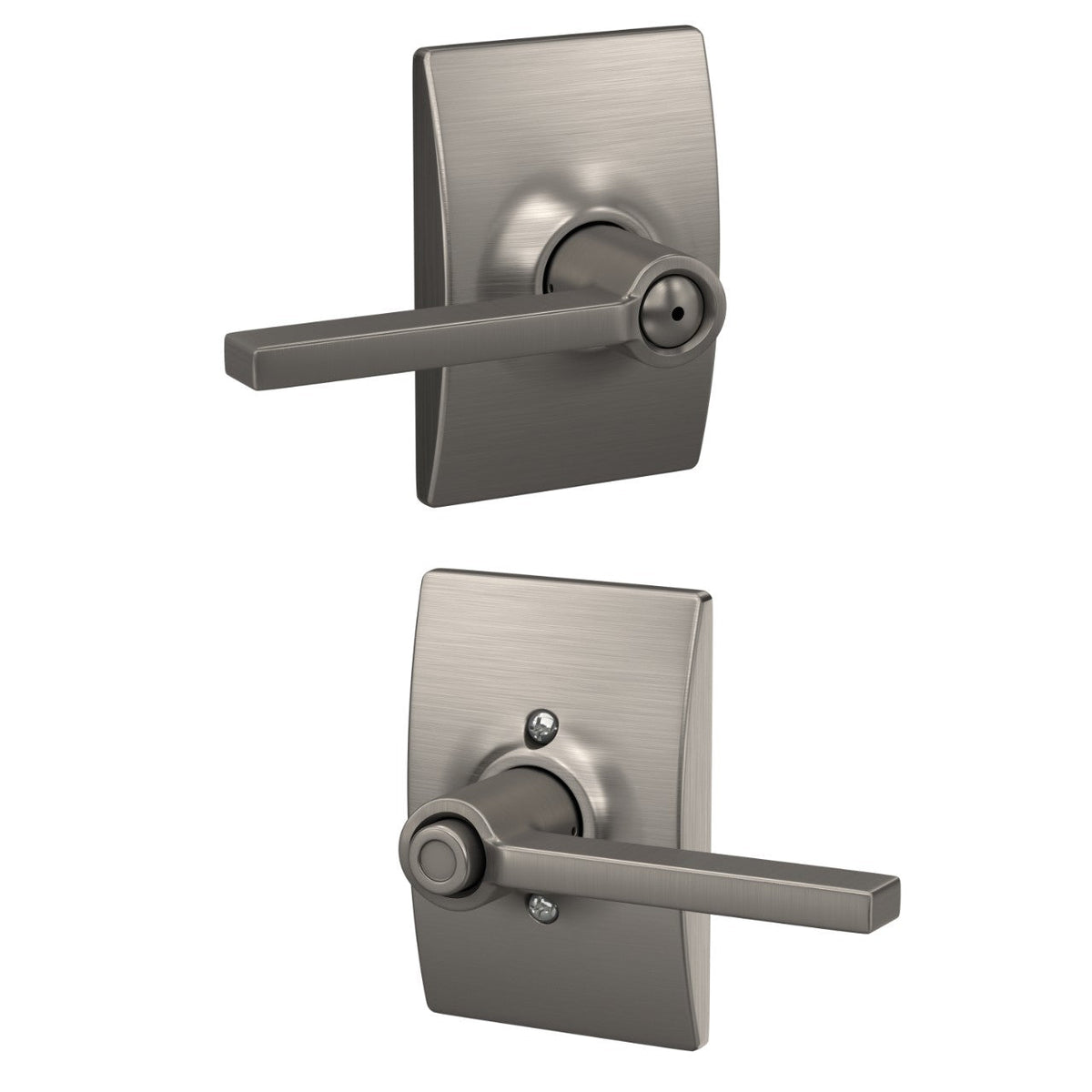 Schlage Latitude Aged Bronze Privacy Bed/Bath Door Lever with Century Trim