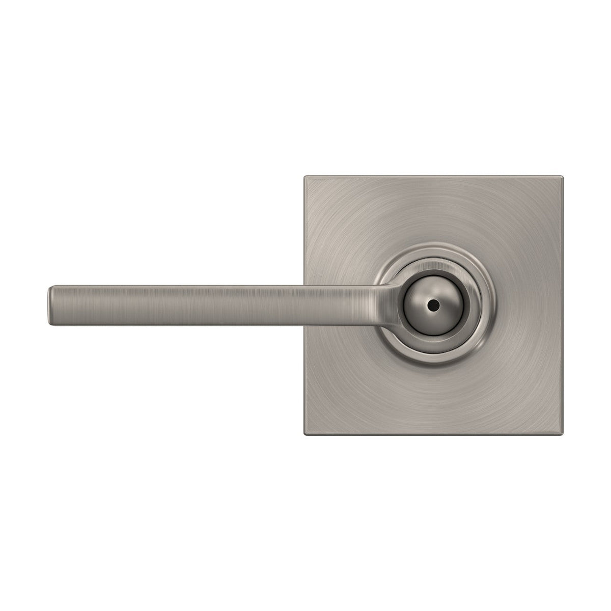 Schlage Latitude Satin Nickel Privacy Bed/Bath Door Lever with Collins Trim