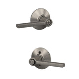 Schlage Latitude Satin Nickel Privacy Bed/Bath Door Lever, 4-Pack
